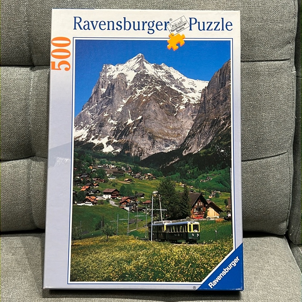 Ravensburger 🔴3/$25🔴 Switzerland Cablecar Against the Wetterhorn 500 pc puzzle